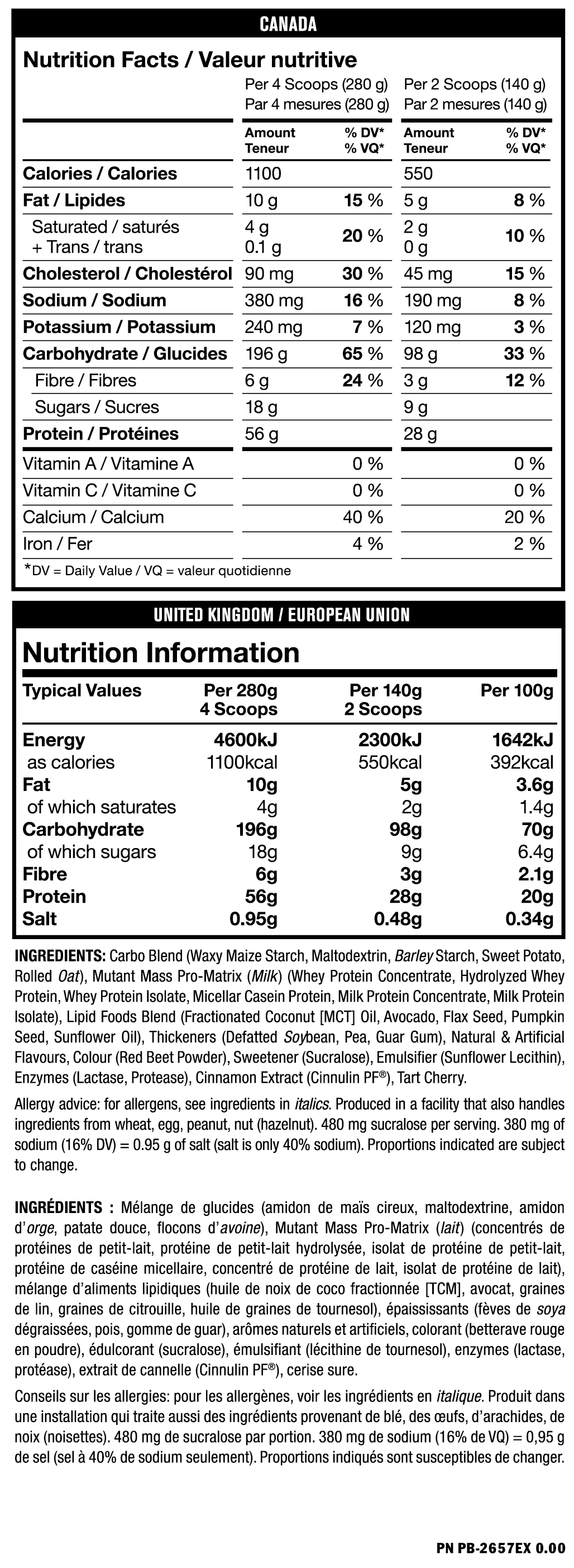 Mutant Mass 15 lbs