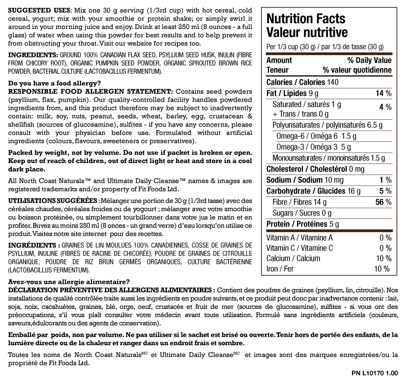 North Coast Naturals - Fibre Quotidienne Ultime - 1000 g