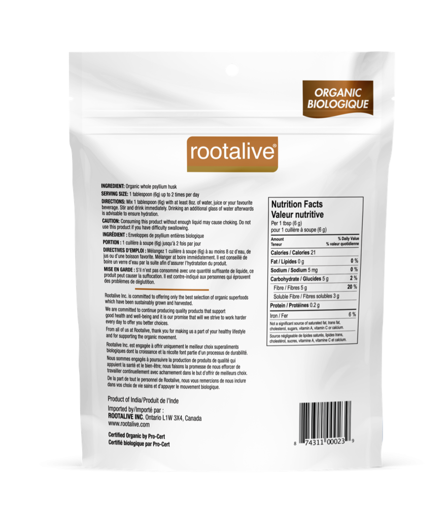 Root Alive - Whole Psyllium Husk Powder 200g