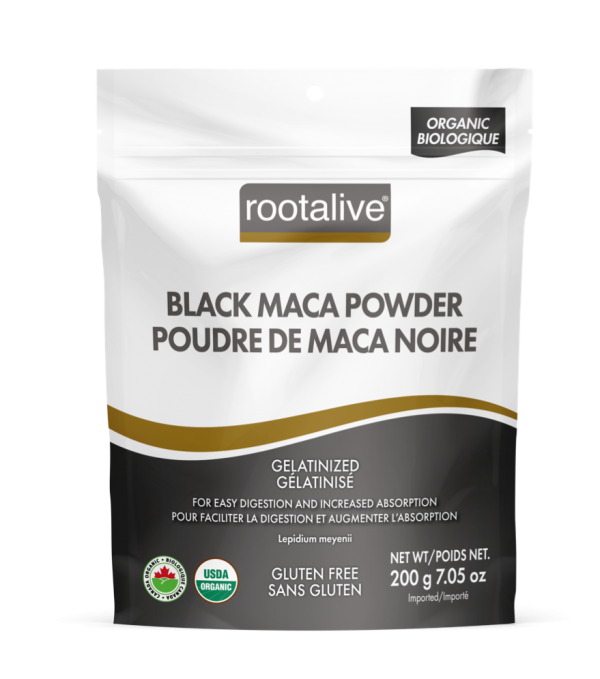 Root Alive Black Maca Powder Gelatinized 200g