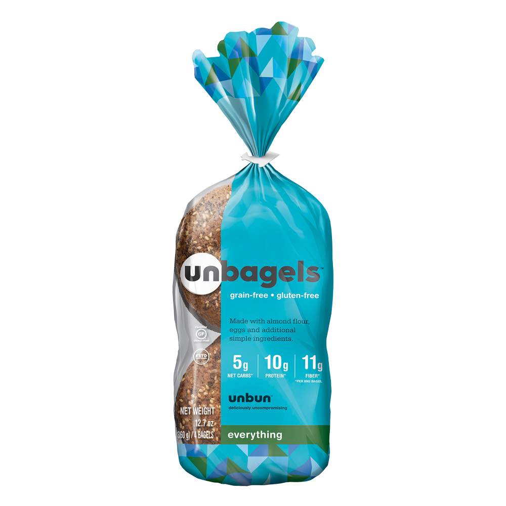 Unbun Foods - Bagels Keto « Tout garni » - 356 g