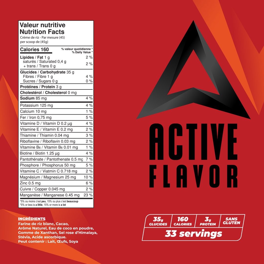 Active Flavor - Cream of Rice - 1.5kg