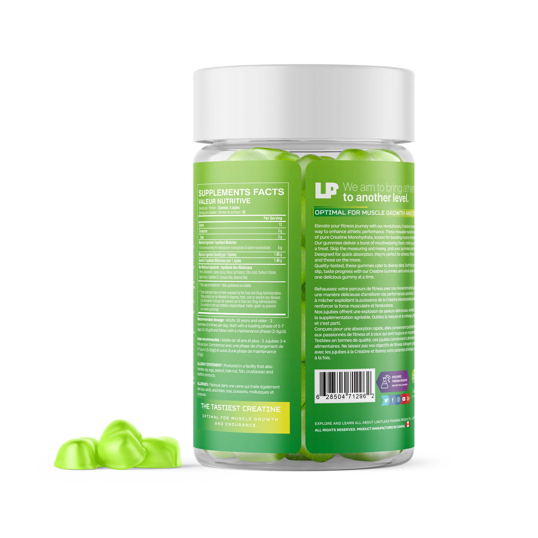 Limitless Pharma - Creatine Monohydrate - 180 Gummies