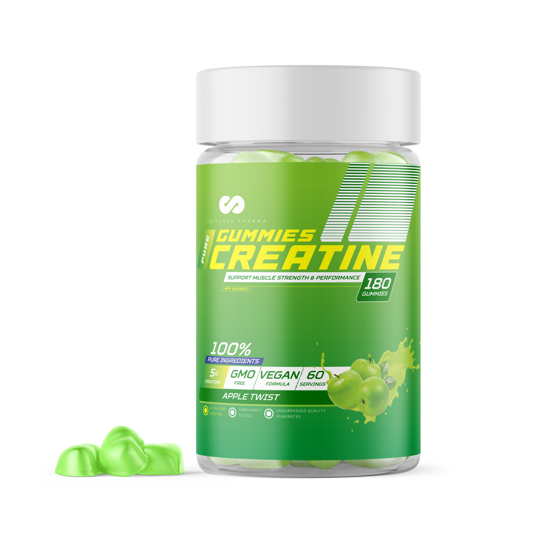 Limitless Pharma - Creatine Monohydrate - 180 Gummies