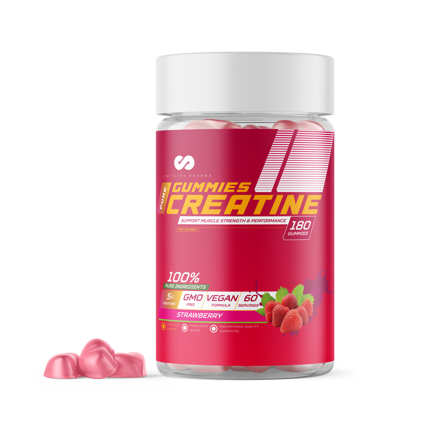 Limitless Pharma - Creatine Monohydrate - 180 Gummies