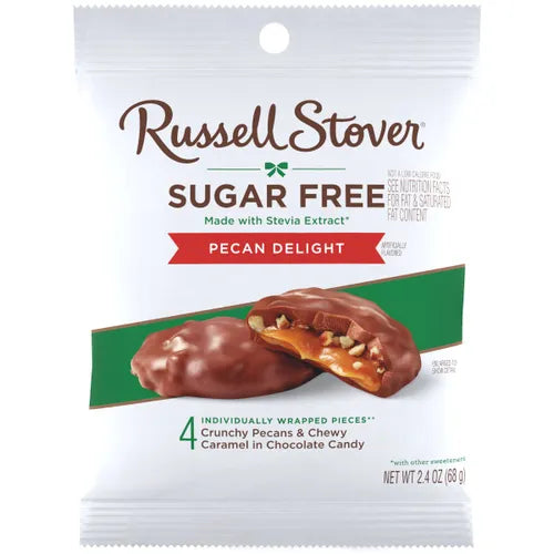 Russell Stover - Sugar Free Chocolate Pecan Delight with stevia - 85g