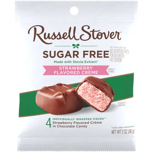 Russell Stover - Sugar Free Strawberry Flavored Creme - 85g