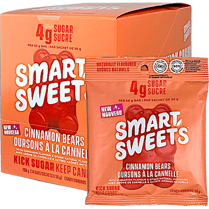 Bonbons Smart Sweets à base de plantes 50 g (paquets de 12)