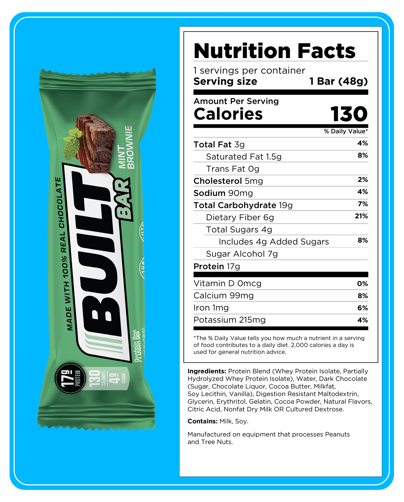 Built Protein Bar - 100% Real Chocolate - Zero Guilt 49g