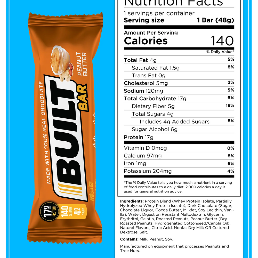 Built Protein Bar - 100% Real Chocolate - Zero Guilt 49g
