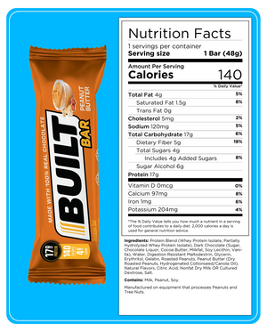 Built Protein Bar - 100% Real Chocolate - Zero Guilt 49g