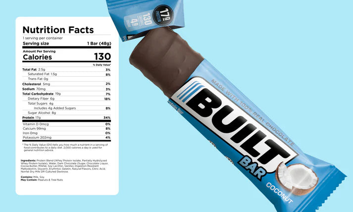 Built Protein Bar - 100% Real Chocolate - Zero Guilt (Box 12)