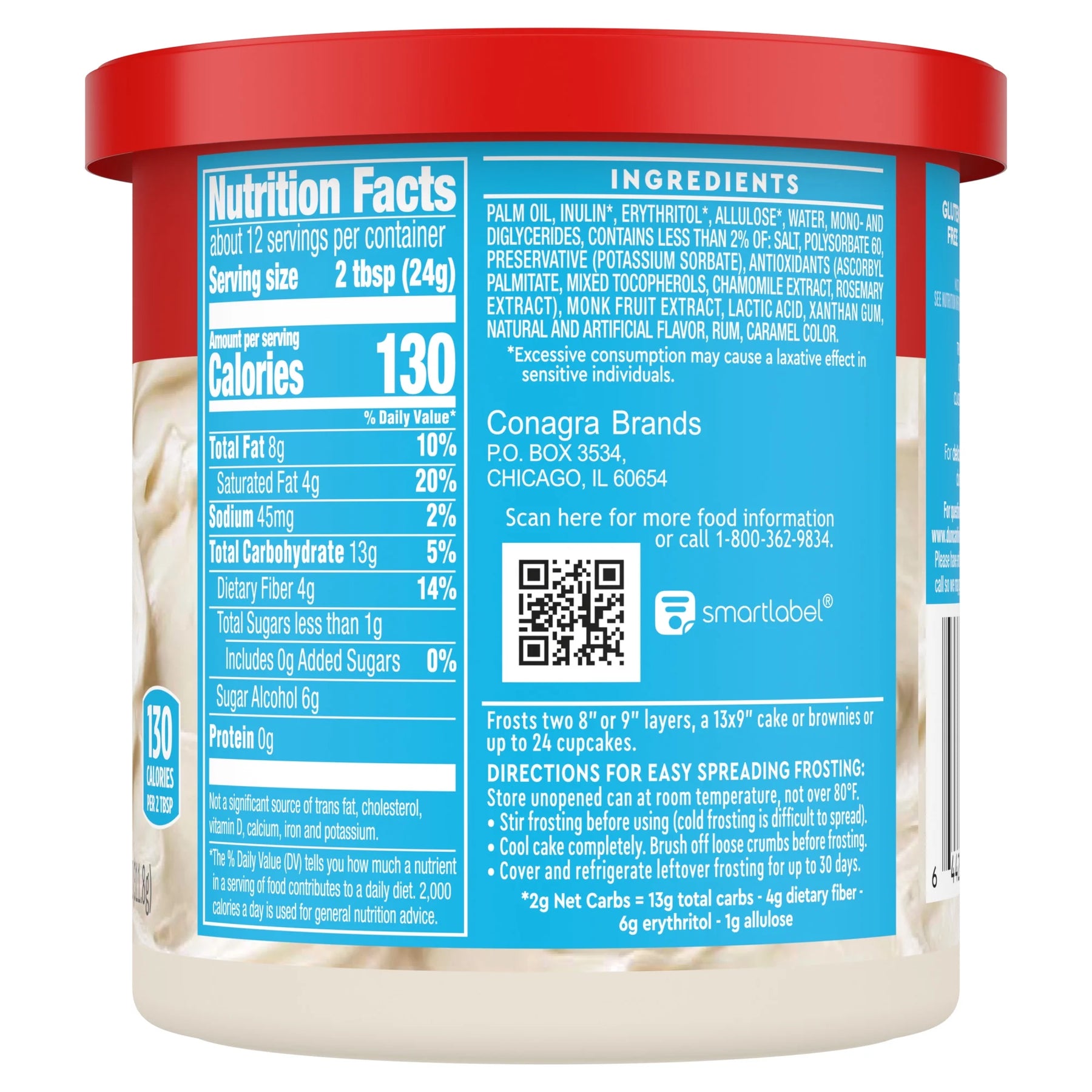 Duncan Hines - Keto-Friendly Vanilla Flavored Frosting - 11oz