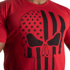T-shirt standard Gasp Skull rouge piment