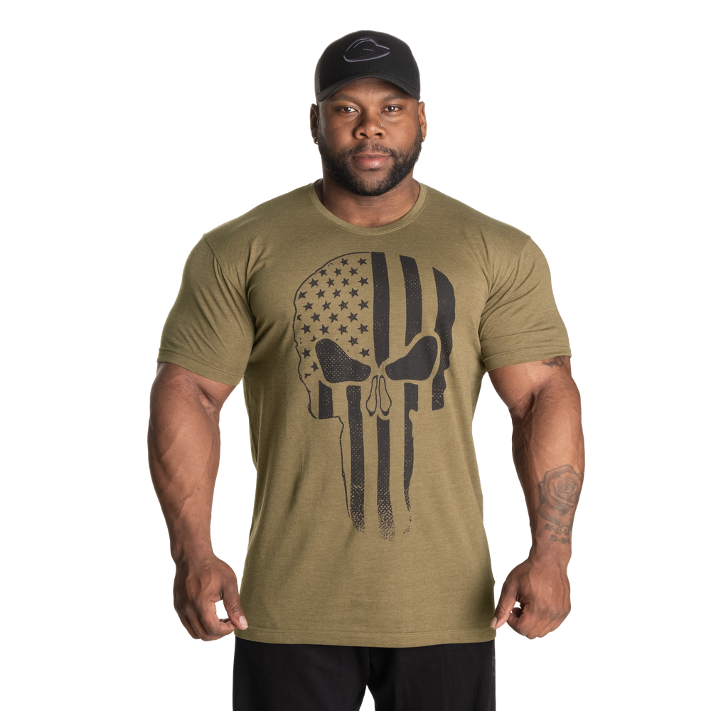 Gasp Skull Standard Tee Army Green Melange