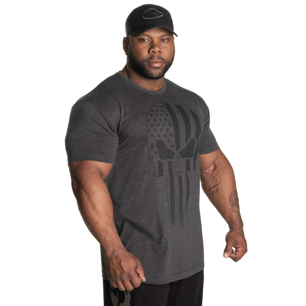 T-shirt standard Gasp Skull, gris foncé chiné