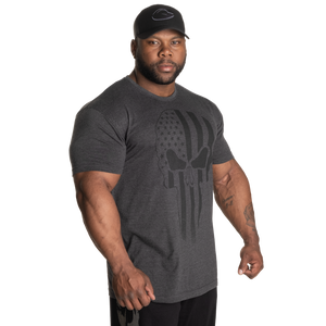 T-shirt standard Gasp Skull, gris foncé chiné