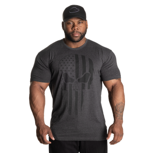 T-shirt standard Gasp Skull, gris foncé chiné