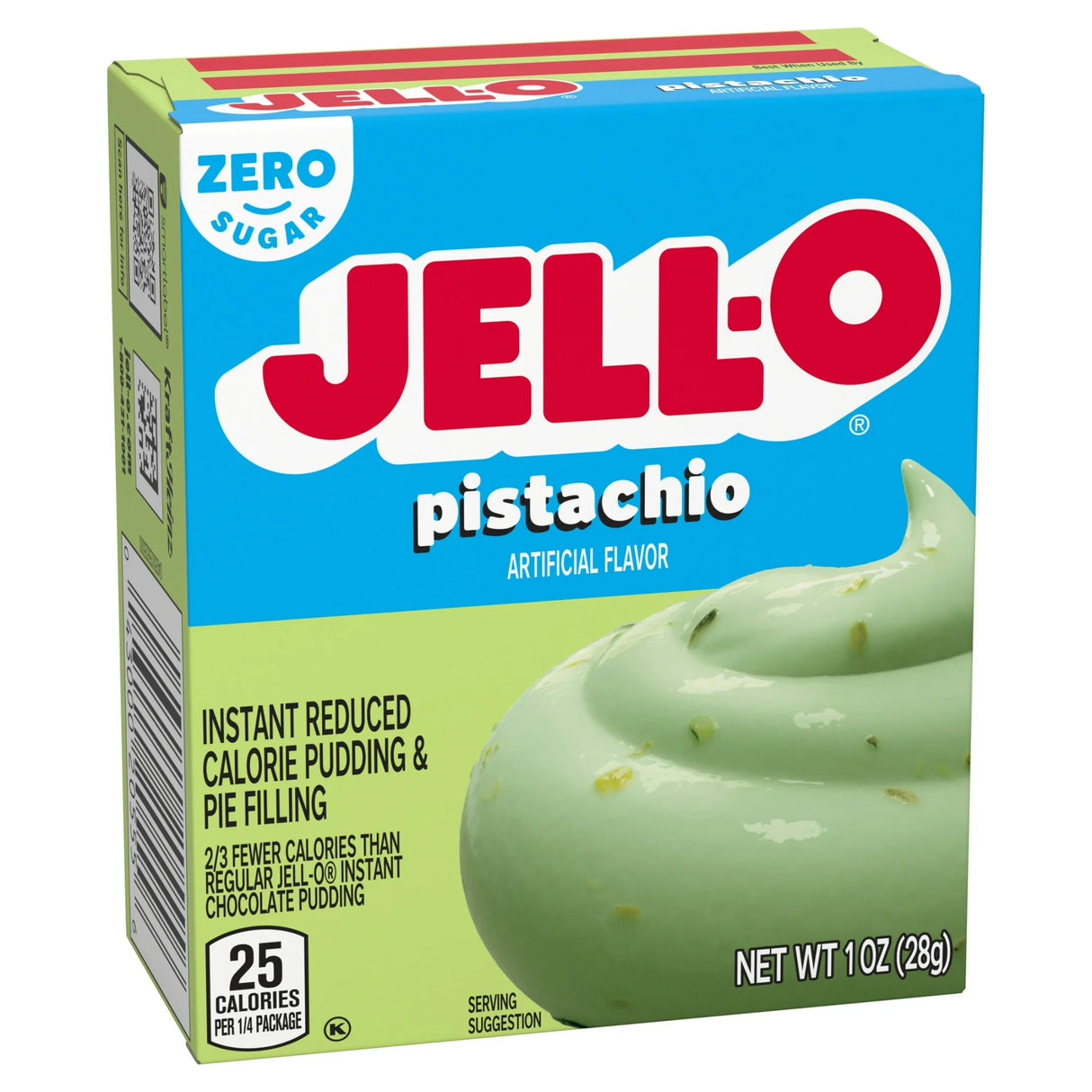 Jell-O Zero Sugar Instant Pudding & Pie Filling – Reduced Calorie Dessert Mix (1oz)