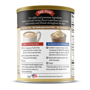 Caffe D'Vita - Premium Instant Sugar Free Cappuccino Mocha - 32oz