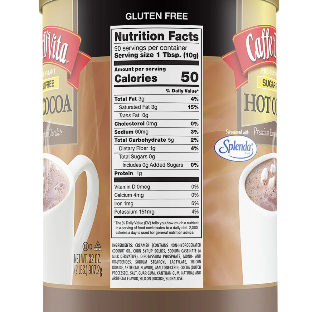 Caffe D'Vita - Premium European Sugar Free Hot Cocoa - 10oz