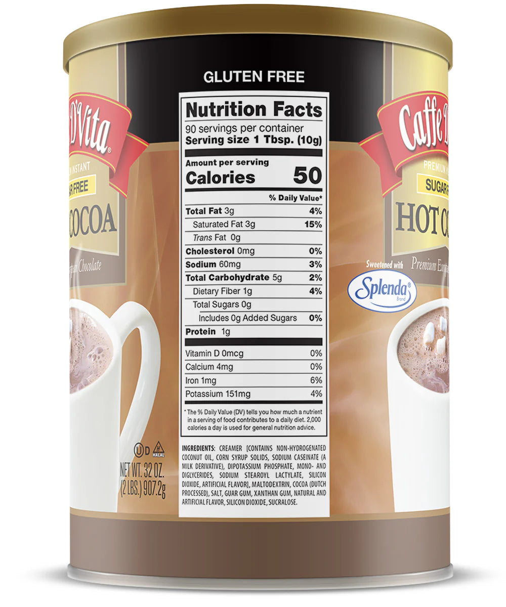 Caffe D'Vita - Premium European Sugar Free Hot Cocoa - 10oz