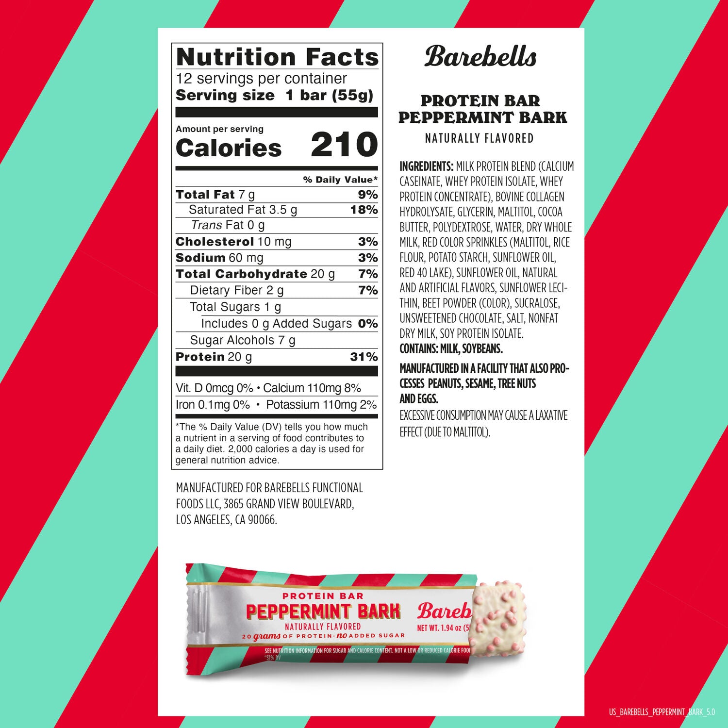 Barebells - High Protein No Sugar Added Bar - 55g