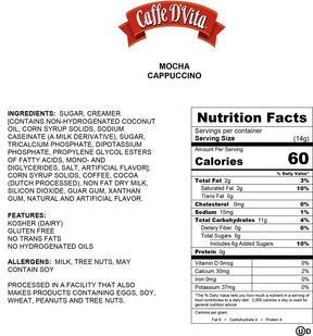 Caffe D'Vita - Premium Instant Sugar Free Cappuccino Mocha - 32oz