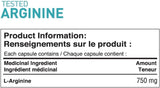Nutrition testée - Arginine testée - 240 gélules