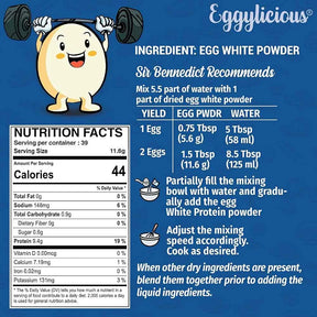 Eggylicious - White Egg Protein Powder - 1lb