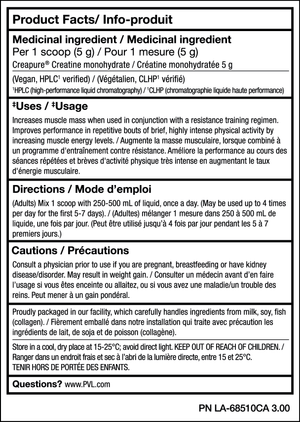 PVL - Gold Series Creapure® Creatine - 410g
