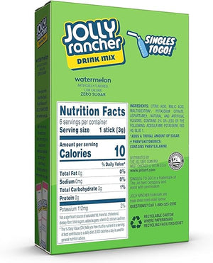 Jolly Rancher - Zero Sugar Singles To Go Drink Mix - Pak 6