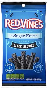 Red Vines - Torsades de réglisse noire sans sucre - 142 g