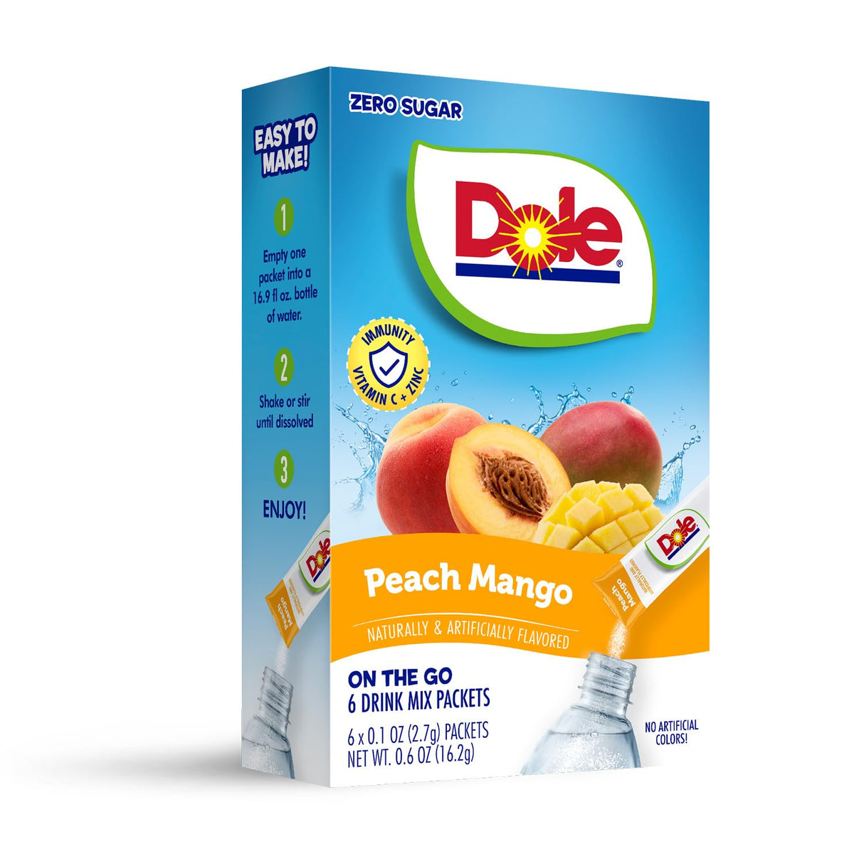 Dole - Zero Sugar Singles To Go Drink Mix - Pak 6