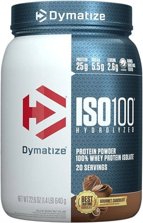 Dymatize - Iso-100 Hydrolysed Whey Isolate Protein - 20 serving