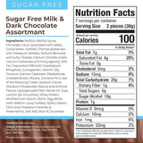 Asher's Chocolates - Sugar Free Chocolate Candy Milk and Dark Chocolate Assortment - 8oz