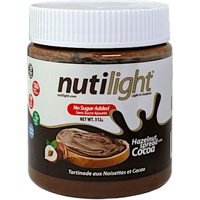 NutiLight - No Sugar Added Hazelnut Spread with Cocoa - 312g