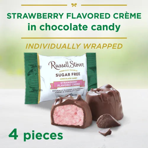 Russell Stover - Sugar Free Strawberry Flavored Creme - 85g