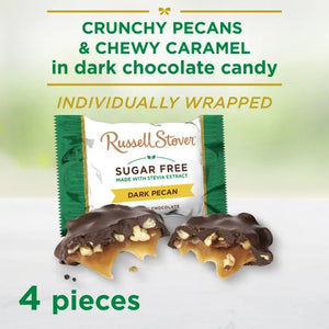 Russell Stover - Sugar Free Dark Chocolate Pecan Delight with stevia - 85g
