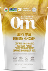 OM Mushroom Superfood - Lion's Mane Certified Organic Mushroom Powder - 60g