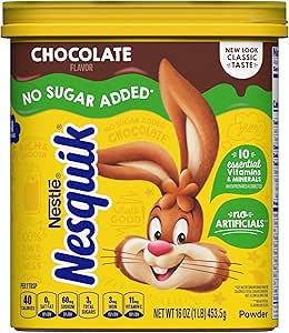 Nestle - Nesquik Chocolate Powder No Sugar Added - 16 oz