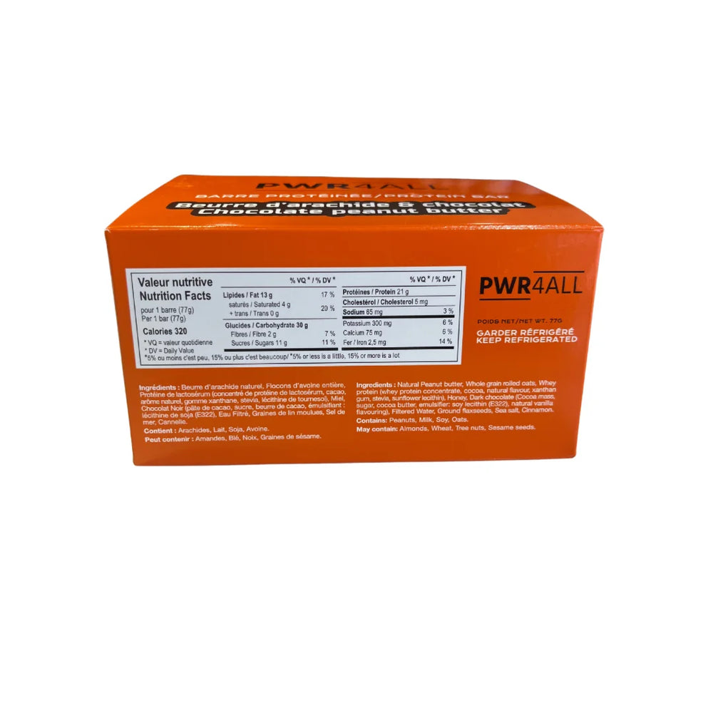 Pwr4all - Barre protéinée - Boîte de 12 