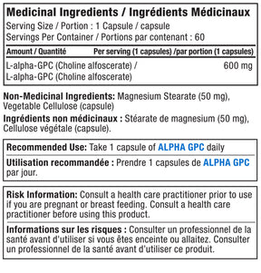 Alora Naturals -  Alpha GPC - 60Vcaps