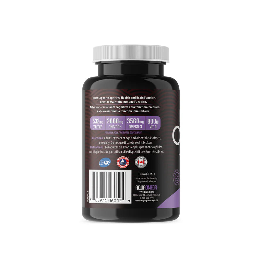 AquaOmega - High DHA Fish Oil -  120 Softgels