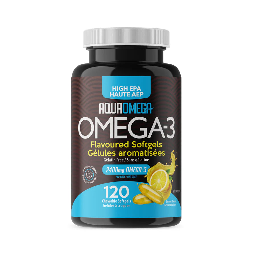 AquaOmega - High EPA Wild Caught Fish Oil - 120 Chewable Softgels