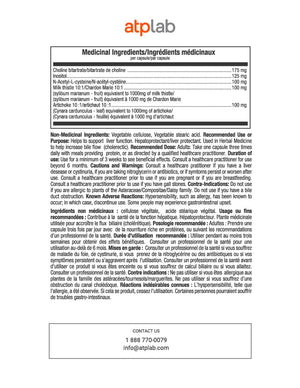 ATP Lab Hepatik Defense 120caps medicinal ingredients