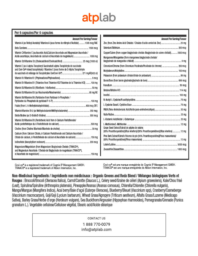 ATP Lab Total defense 120 caps medicinal ingredients