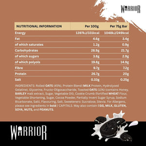 Warrior - Barres protéinées crues - 12 x 75 g
