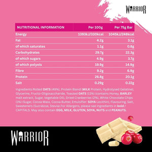 Warrior - Barres protéinées crues - 12 x 75 g