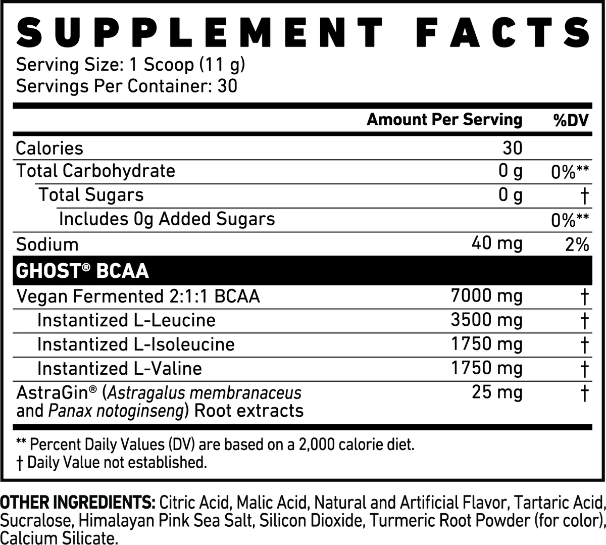 Ghost - BCAA V2 - 30 serving